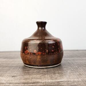 Studio Pottery Piece Size Small Artist Signed Speckled Pattern Glazed